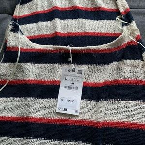 Zara striped backless dress